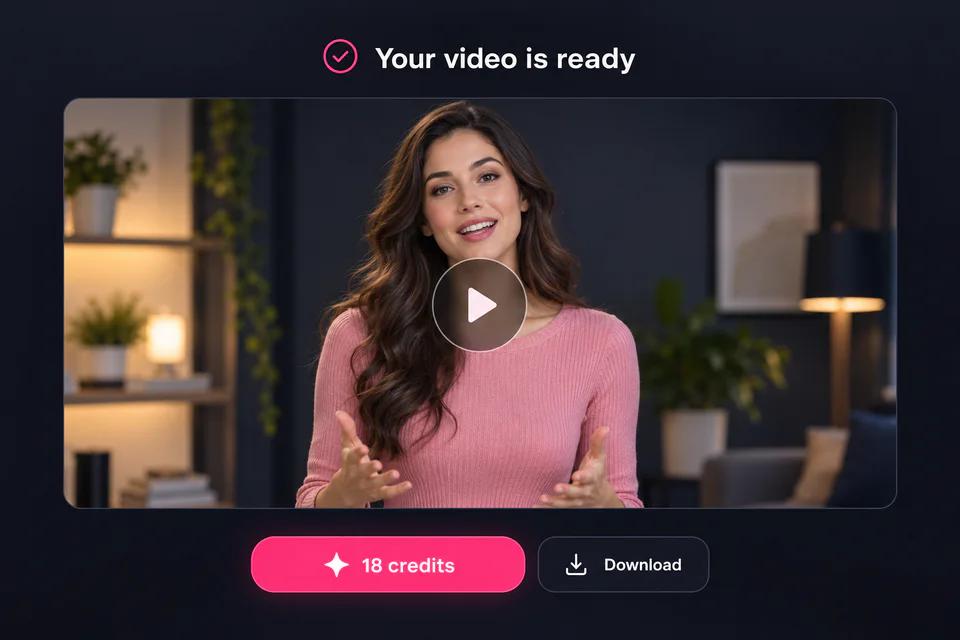 Generate and Download Your Video interface in the OmniHuman 2.0 video generator